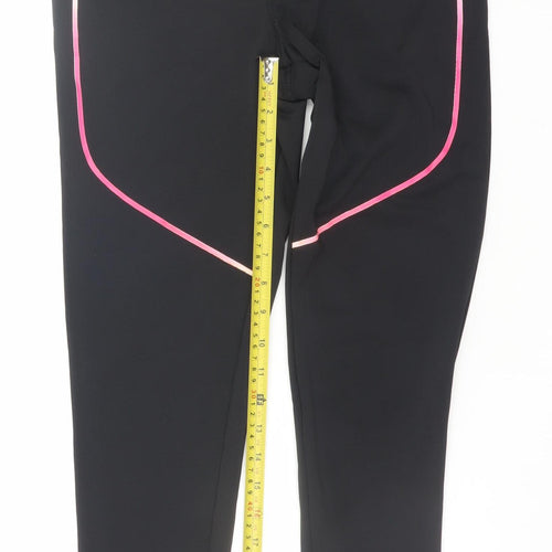 Crivit Women’s Black Ankle Leggings Size 12-14 Stretch Mid Rise Activewear