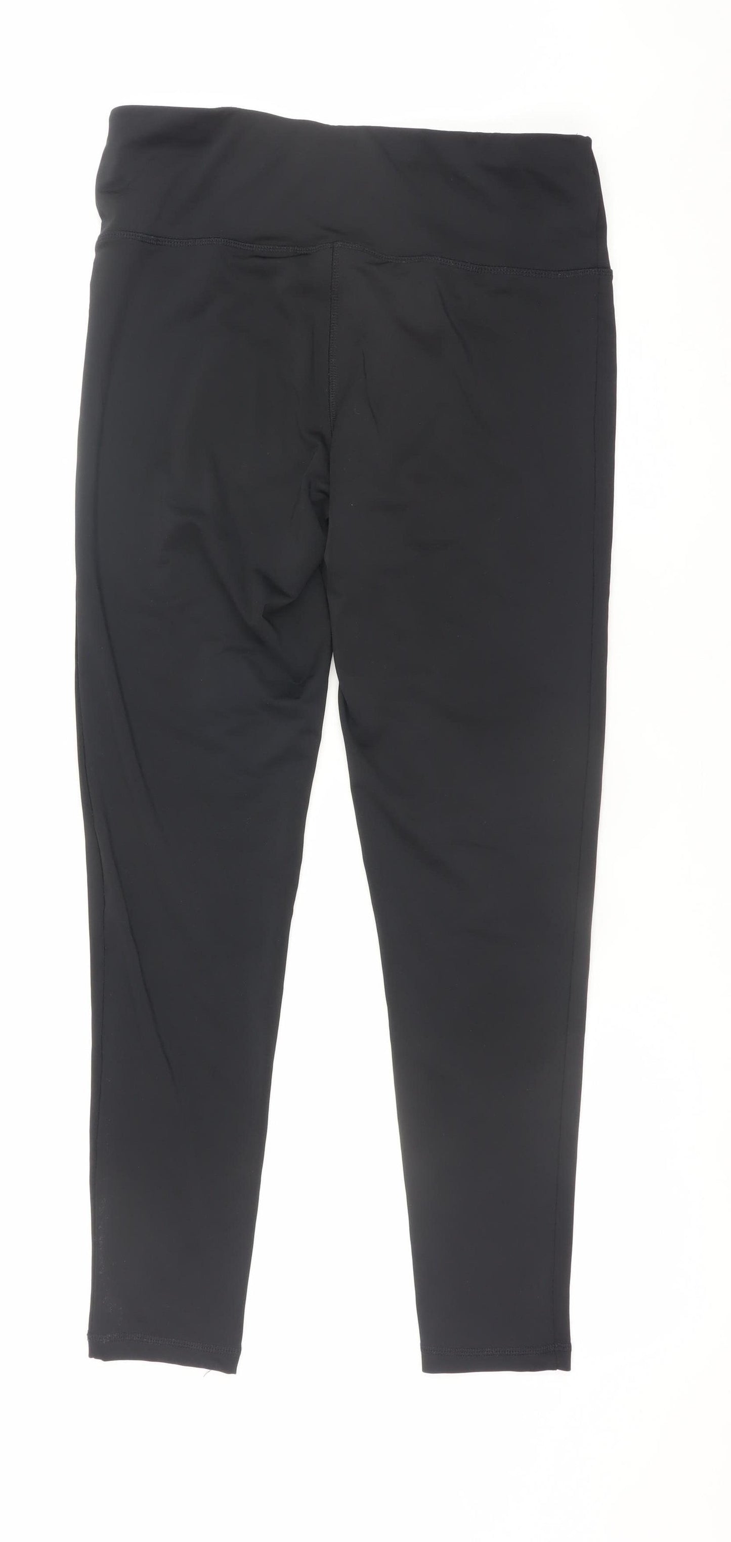 Crivit Women’s Black Ankle Leggings Size 12-14 Stretch Mid Rise Activewear