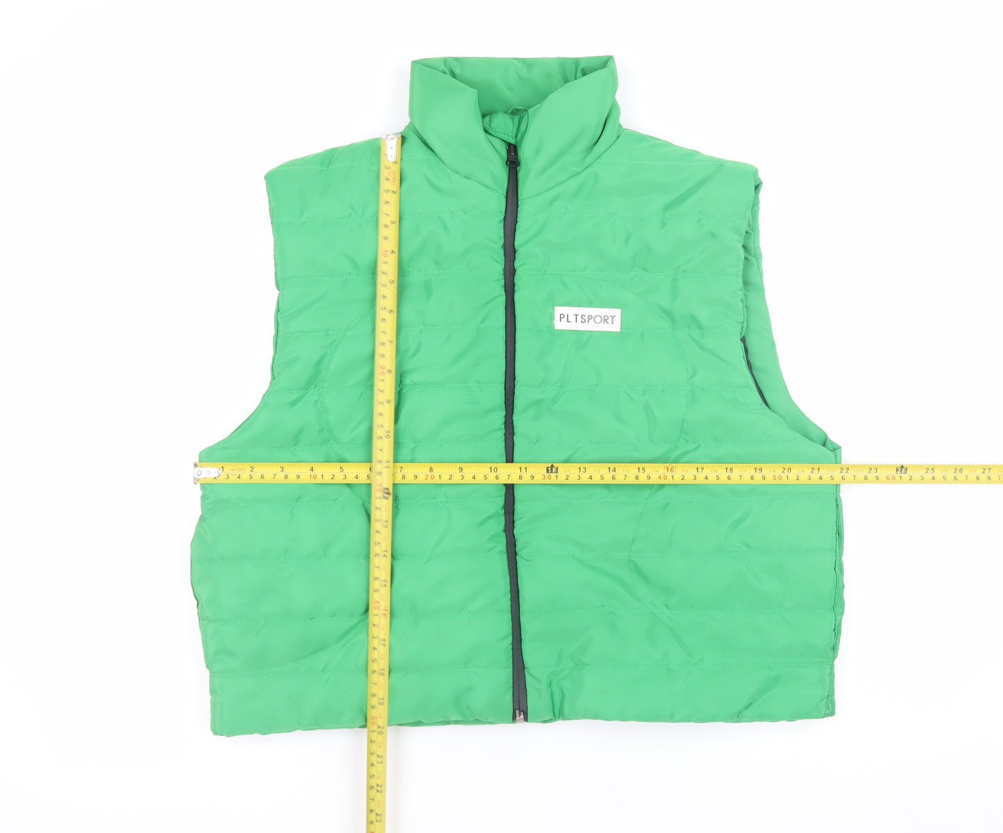 PrettyLittleThing Women's Green Puffer Waistcoat Size 12