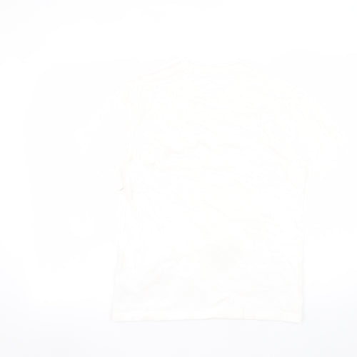 Tommy Jeans Men's White XS Regular Fit Logo Cotton T-Shirt