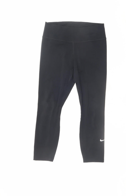 Nike Women's Black Capri Dri-FIT Leggings Size S Stretchy Gym Wear