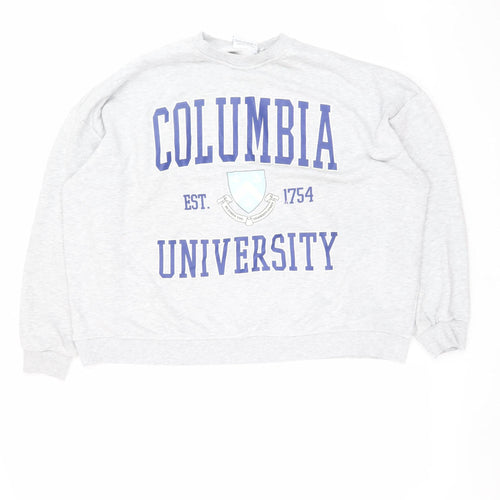 Columbia University Grey Sweatshirt Women Large Crew Neck Pullover