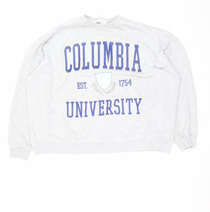 Columbia University Grey Sweatshirt Women Large Crew Neck Pullover