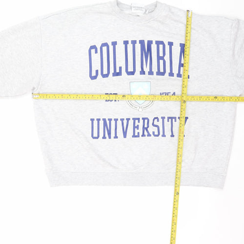 Columbia University Grey Sweatshirt Women Large Crew Neck Pullover