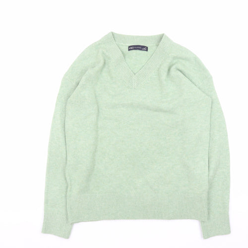 Marks and Spencer Men's Green XS V-Neck Pullover Jumper