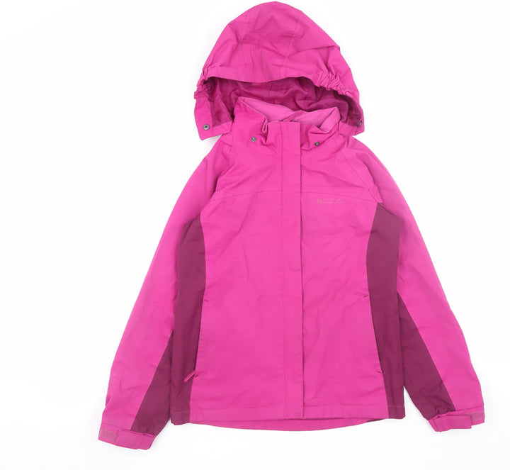 Mountain Warehouse Teens Pink Waterproof Hooded Rain Jacket 11-12 YRS