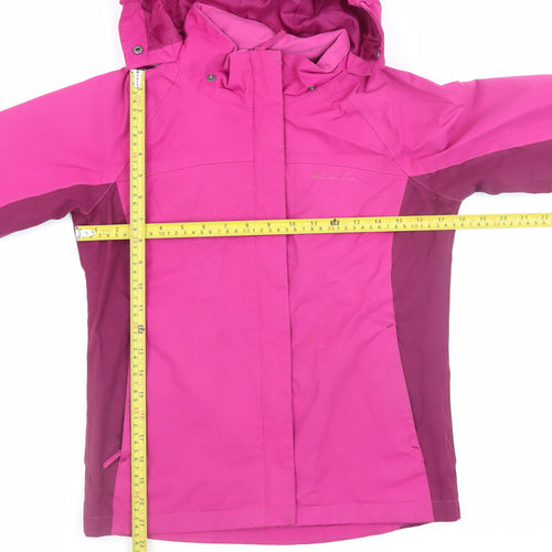 Mountain Warehouse Teens Pink Waterproof Hooded Rain Jacket 11-12 YRS