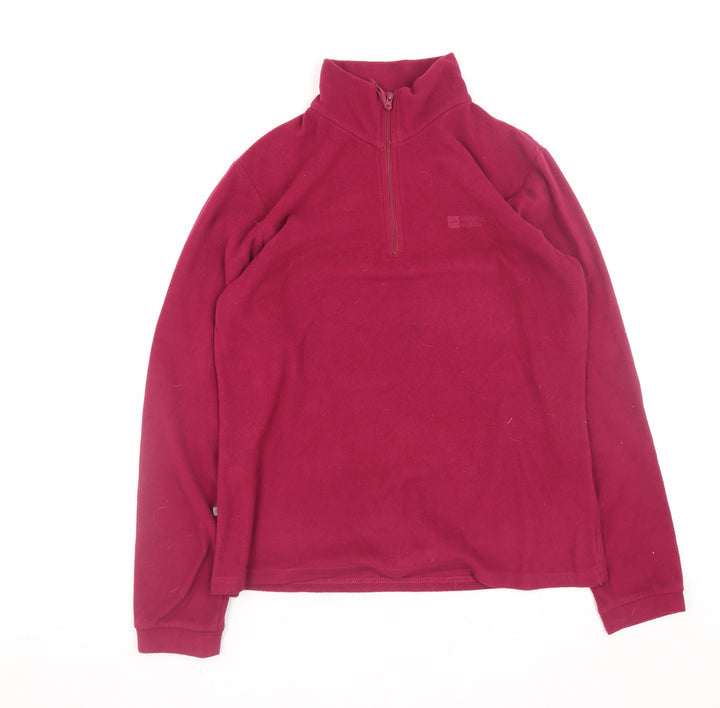Mountain Warehouse Women's Red Fleece 1/2 Zip Sweatshirt UK 12