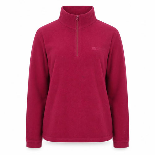 Mountain Warehouse Women's Red Fleece 1/2 Zip Sweatshirt UK 12