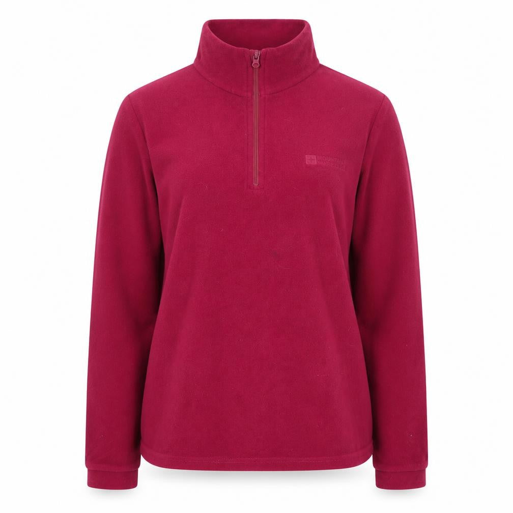 Mountain Warehouse Women's Red Fleece 1/2 Zip Sweatshirt UK 12