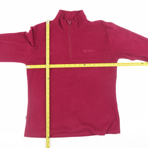Mountain Warehouse Women's Red Fleece 1/2 Zip Sweatshirt UK 12