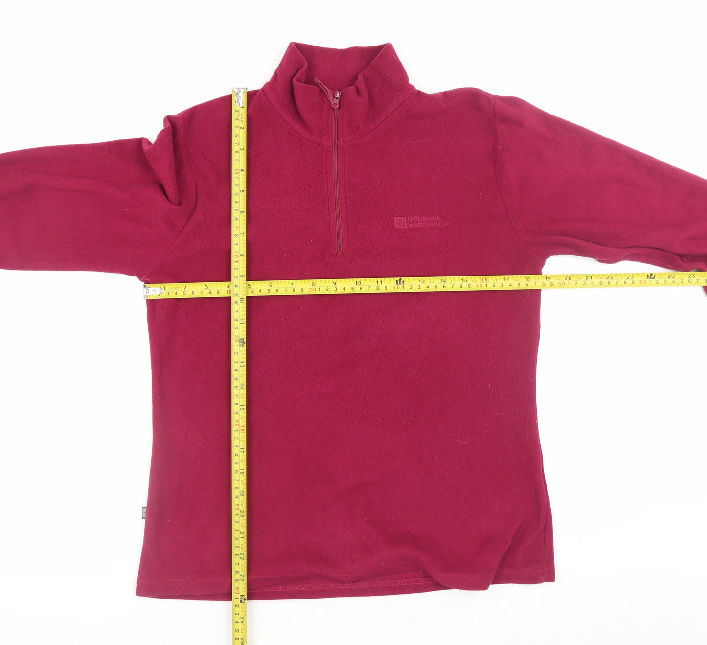 Mountain Warehouse Women's Red Fleece 1/2 Zip Sweatshirt UK 12