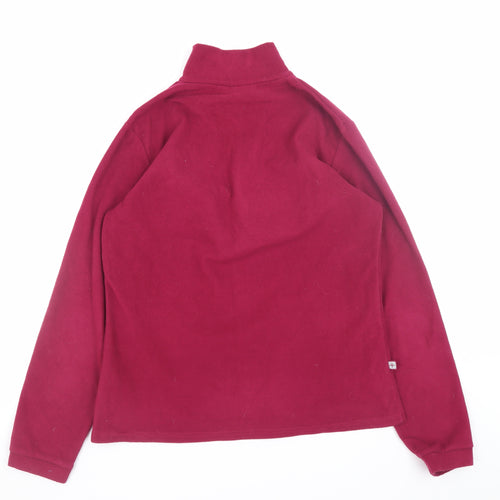 Mountain Warehouse Women's Red Fleece 1/2 Zip Sweatshirt UK 12