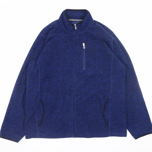 Lincoln Men's Blue Fleece Full Zip Jacket Size L Regular Fit