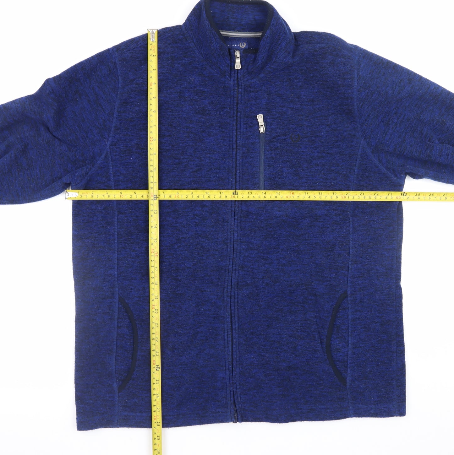 Lincoln Men's Blue Fleece Full Zip Jacket Size L Regular Fit