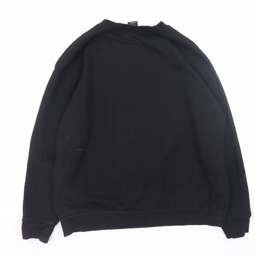 Disney at George Bambi Black Sweatshirt Women L Cotton Blend Pullover