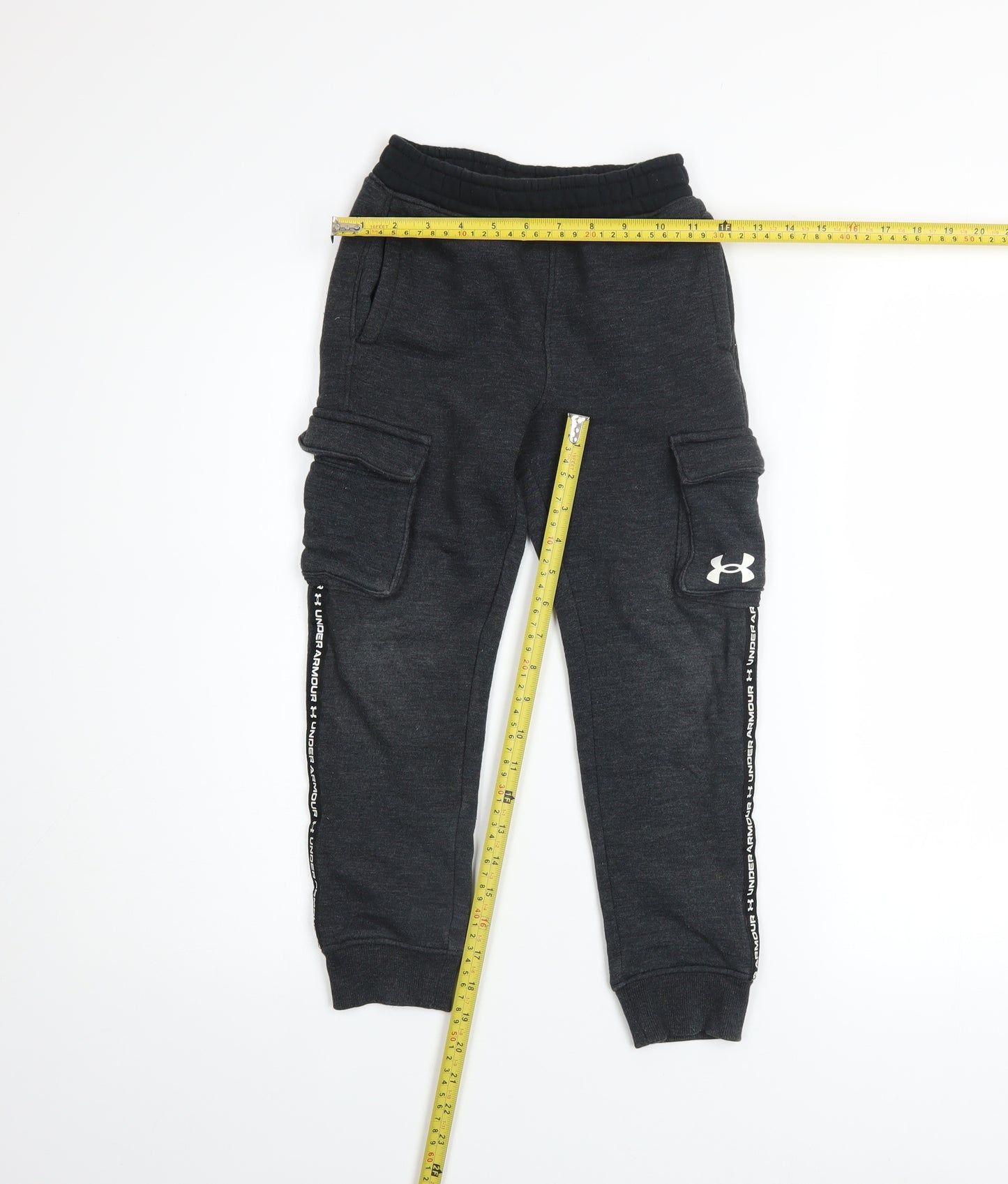 Under Armour Boys Black 5-6 Years Jogger Sweatpants with Cargo Pockets
