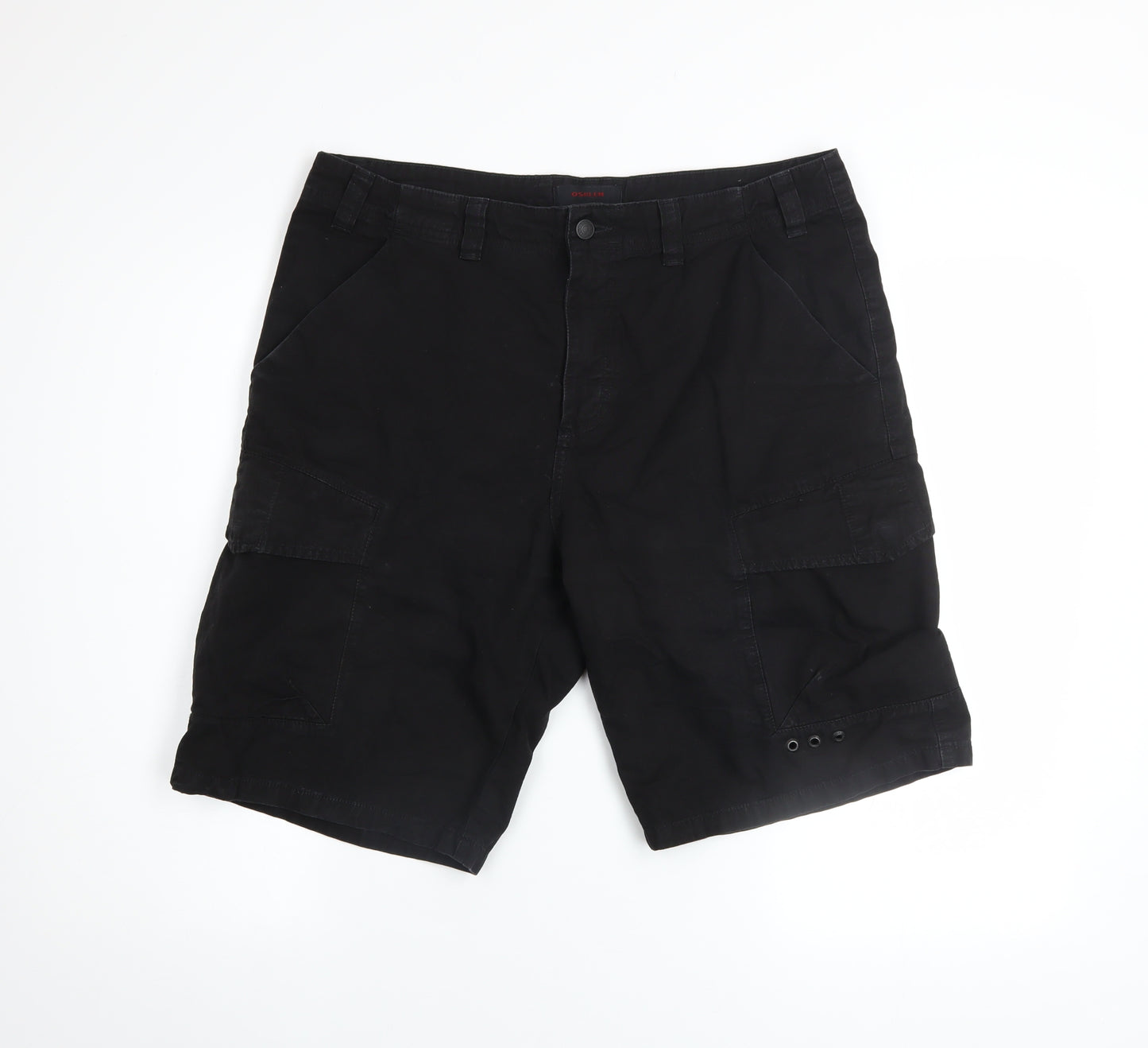 Osklen Men’s Black Cargo Shorts Size 32 Cotton Casual
