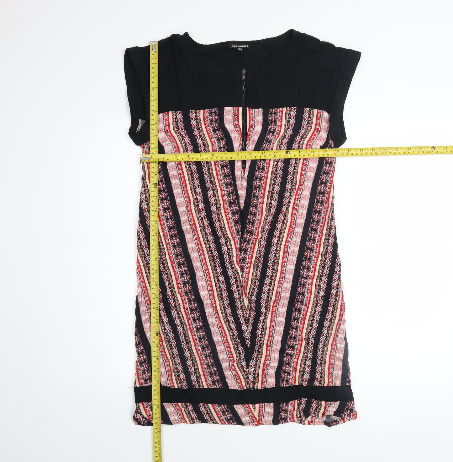 Warehouse Women’s Multicoloured Knee Length Shift Dress Size 10