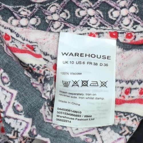 Warehouse Women’s Multicoloured Knee Length Shift Dress Size 10