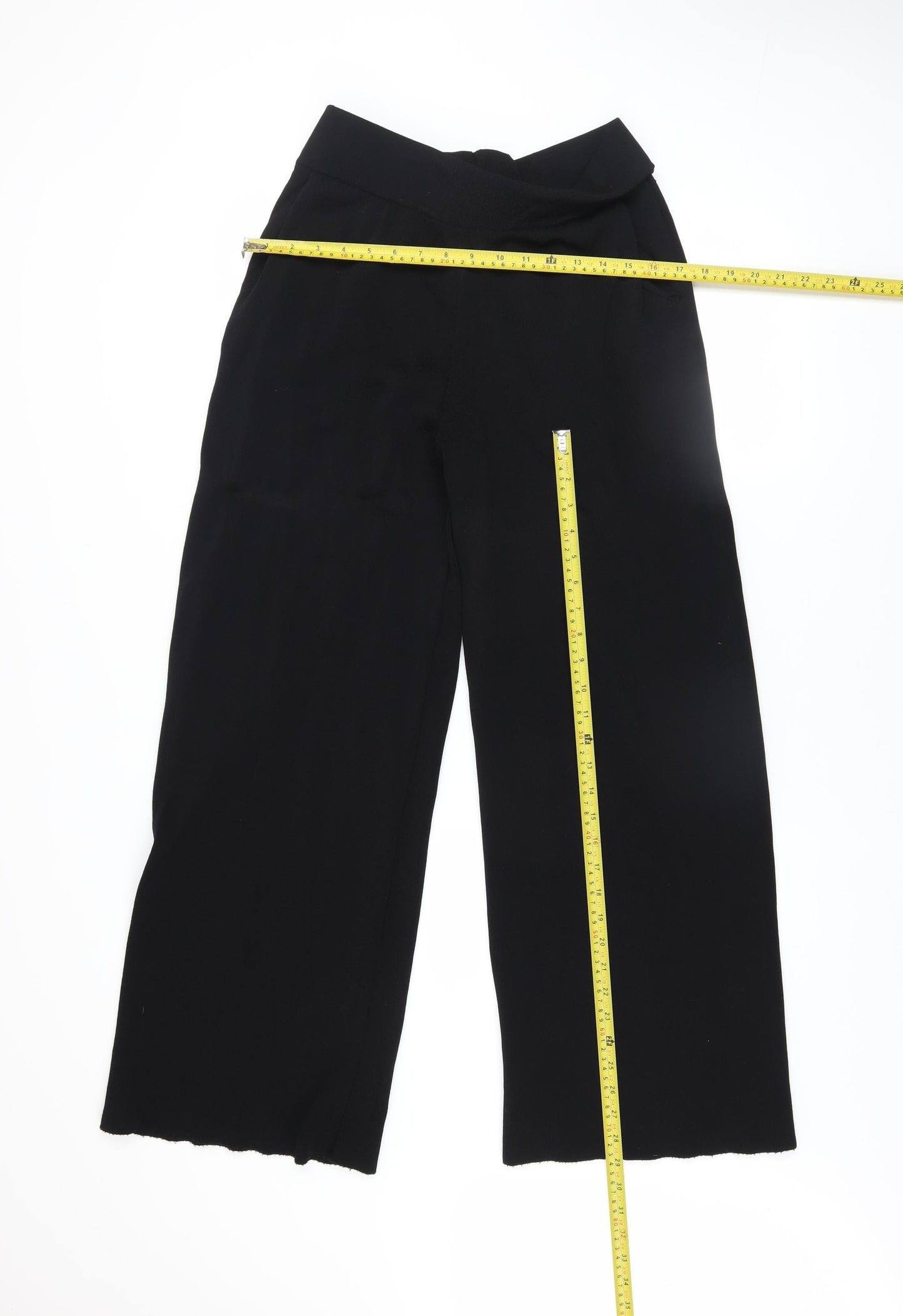 Lennon Courtney & Kilkenny Design Women's Black Wide-Leg Trousers M