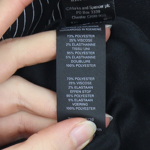 Marks and Spencer Women’s Black Size 10 Sheath Knee Length Work Dress