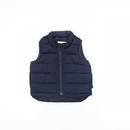 Baby GAP Unisex Blue Puffer Waistcoat 18-24 Months Water Resistant