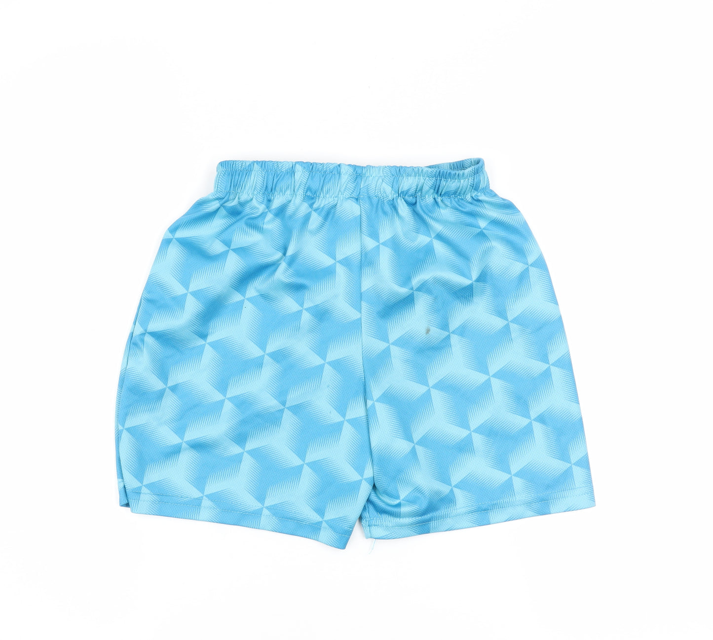 Under Armour Boys Blue Geometric Athletic Shorts Size 7 Years