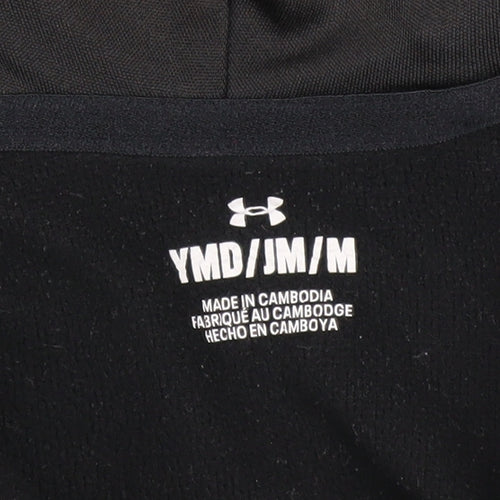 Under Armour Boys Black Camouflage Hooded Full Zip Hoodie Size 10-11 Years