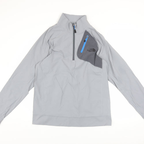 The North Face Mens Grey 1/2 Zip Lightweight Sweatshirt M