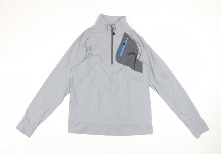 The North Face Mens Grey 1/2 Zip Lightweight Sweatshirt M