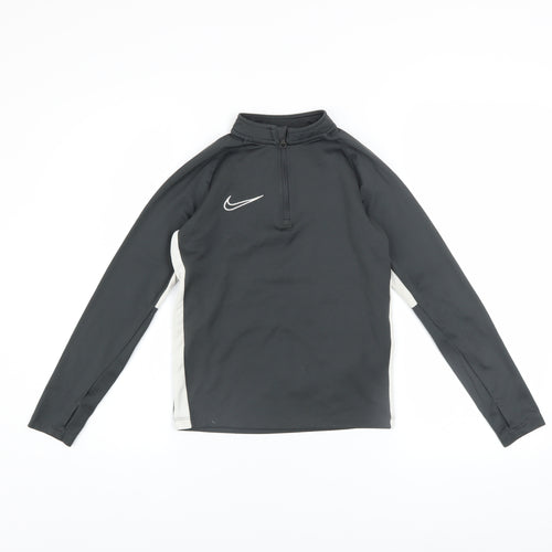 Nike Boys Black Dri-FIT XS 1/4 Zip Pullover Sweatshirt
