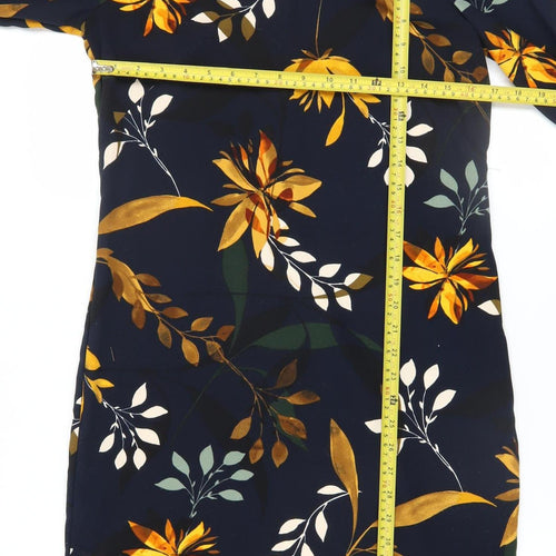 Your Sixth Sense Women's Multicoloured Floral Shift Dress Size 12