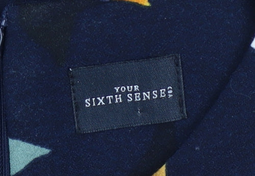 Your Sixth Sense Women's Multicoloured Floral Shift Dress Size 12