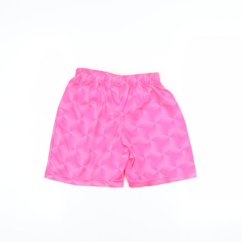 Under Armour Boys Pink Athletic Shorts Size 24 UK 13 Years Polyester