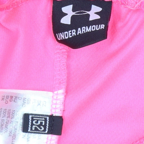 Under Armour Boys Pink Athletic Shorts Size 24 UK 13 Years Polyester