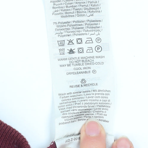 Jack & Jones Men's Red XL Crew Neck Cotton Pullover Jumper