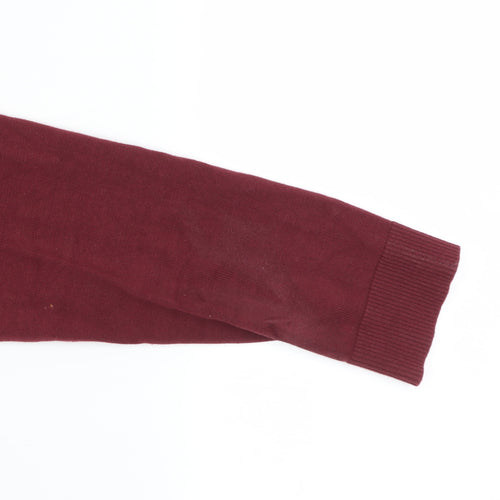 Jack & Jones Men's Red XL Crew Neck Cotton Pullover Jumper