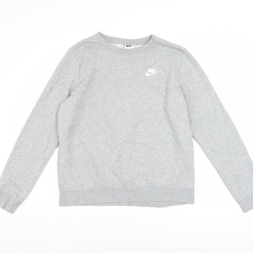Nike Men’s Grey Crew Neck Pullover Sweatshirt M Regular Fit
