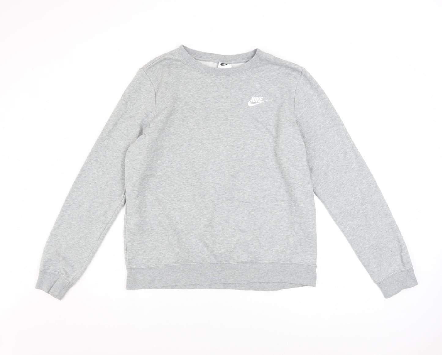 Nike Men’s Grey Crew Neck Pullover Sweatshirt M Regular Fit