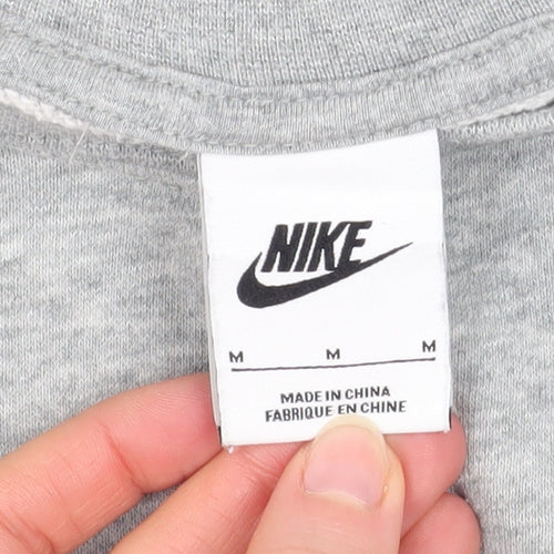 Nike Men’s Grey Crew Neck Pullover Sweatshirt M Regular Fit