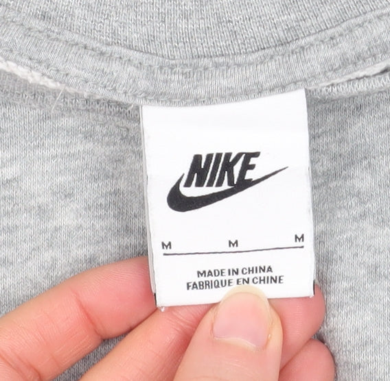 Nike Men’s Grey Crew Neck Pullover Sweatshirt M Regular Fit