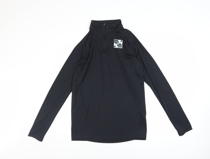 Under Armour Boys Black XL Half Zip Sweatshirt Lightweight Training Top