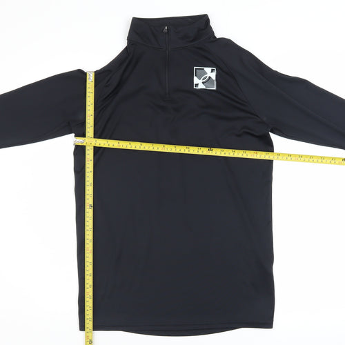 Under Armour Boys Black XL Half Zip Sweatshirt Lightweight Training Top