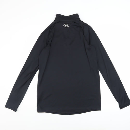 Under Armour Boys Black XL Half Zip Sweatshirt Lightweight Training Top