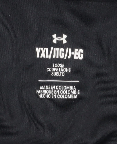 Under Armour Boys Black XL Half Zip Sweatshirt Lightweight Training Top