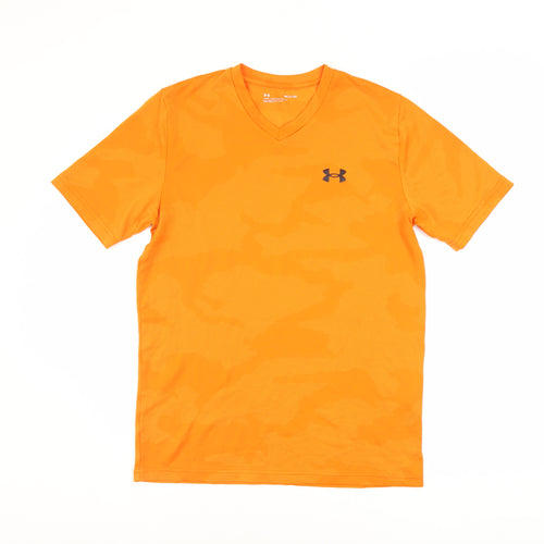 Under Armour Men's Orange Camouflage V-Neck Active T-Shirt Size S