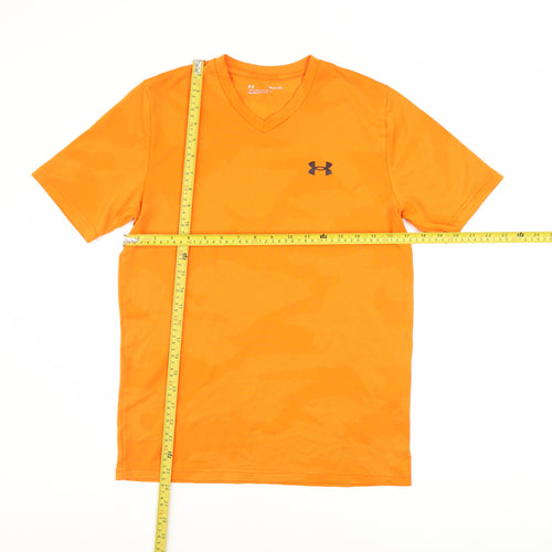 Under Armour Men's Orange Camouflage V-Neck Active T-Shirt Size S