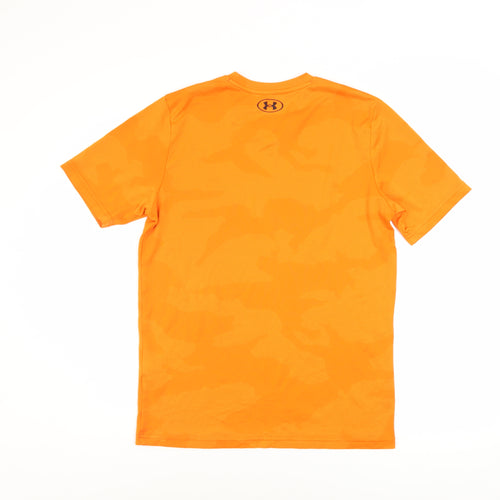 Under Armour Men's Orange Camouflage V-Neck Active T-Shirt Size S