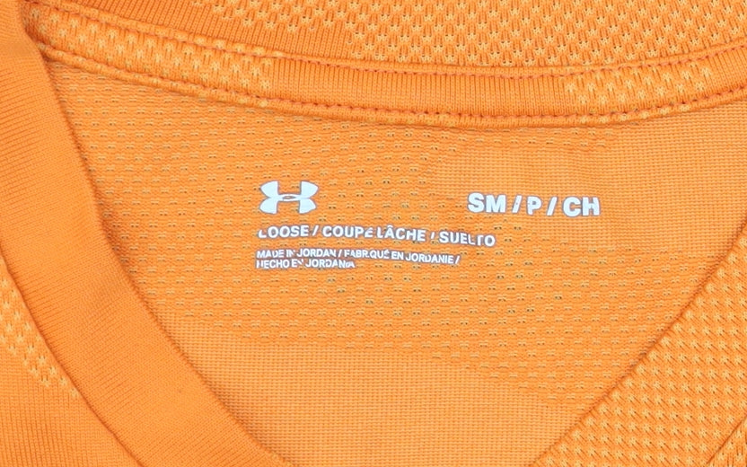 Under Armour Men's Orange Camouflage V-Neck Active T-Shirt Size S